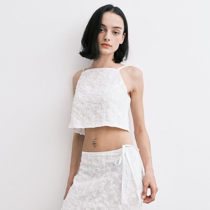 MIDNIGHT MOVE（ミッドナイトムーブ）の「rose top (white)（Tops）」