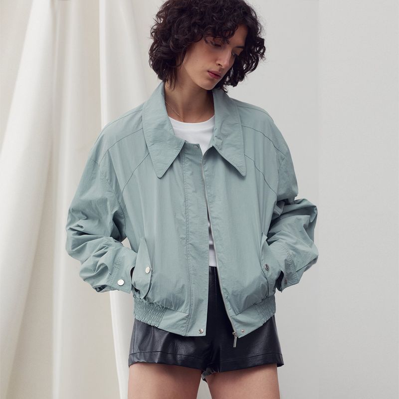 RE RHEE（リイ）の「ELASTICATED HEM BOMBER JUMPER（Jackets/Outerwear）」