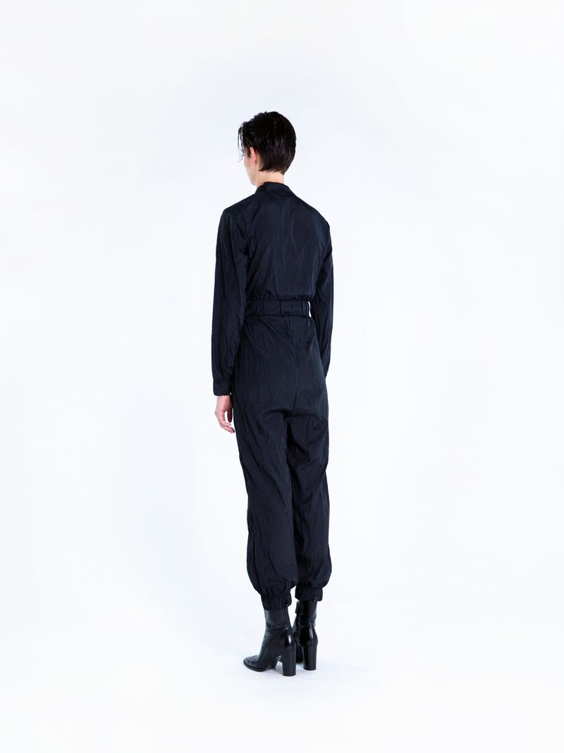 techwear strap jumpsuit black