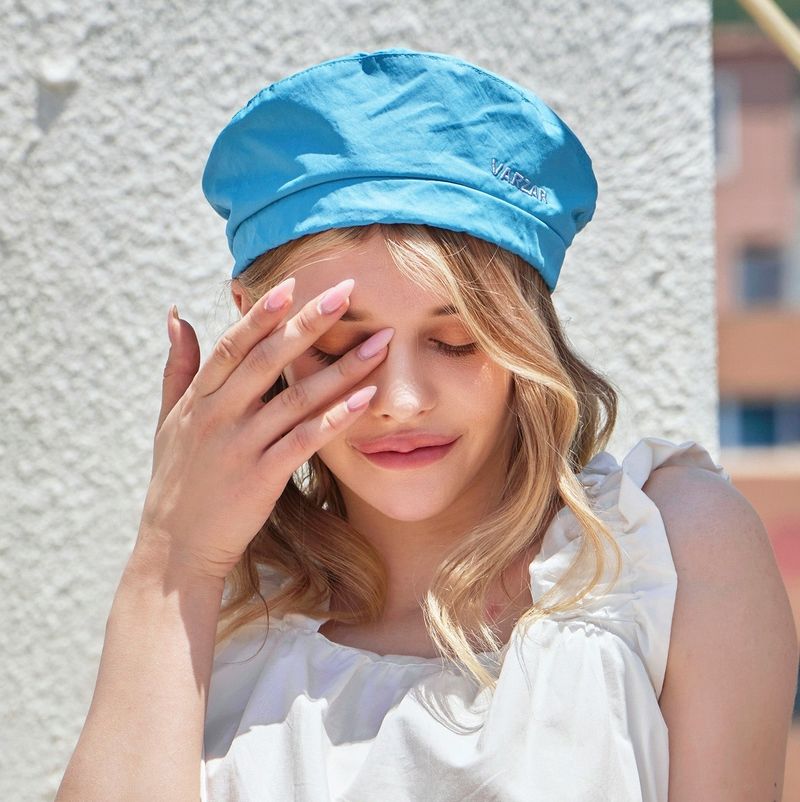 Logo string beret Blue