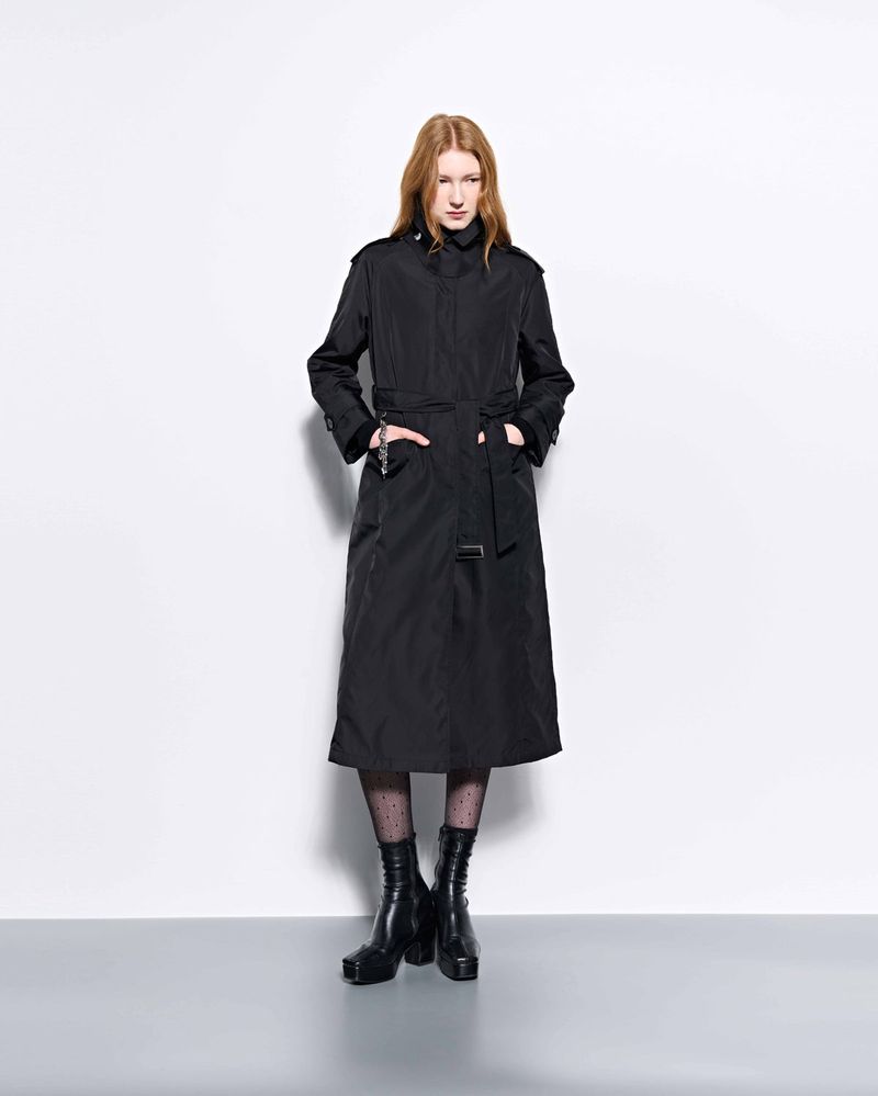 Throat Latch Trench Coat _ Black