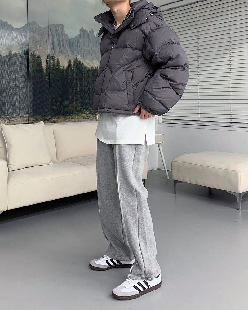 OWN Noah Duck Down Cropped Padded Jacket (2 colors)