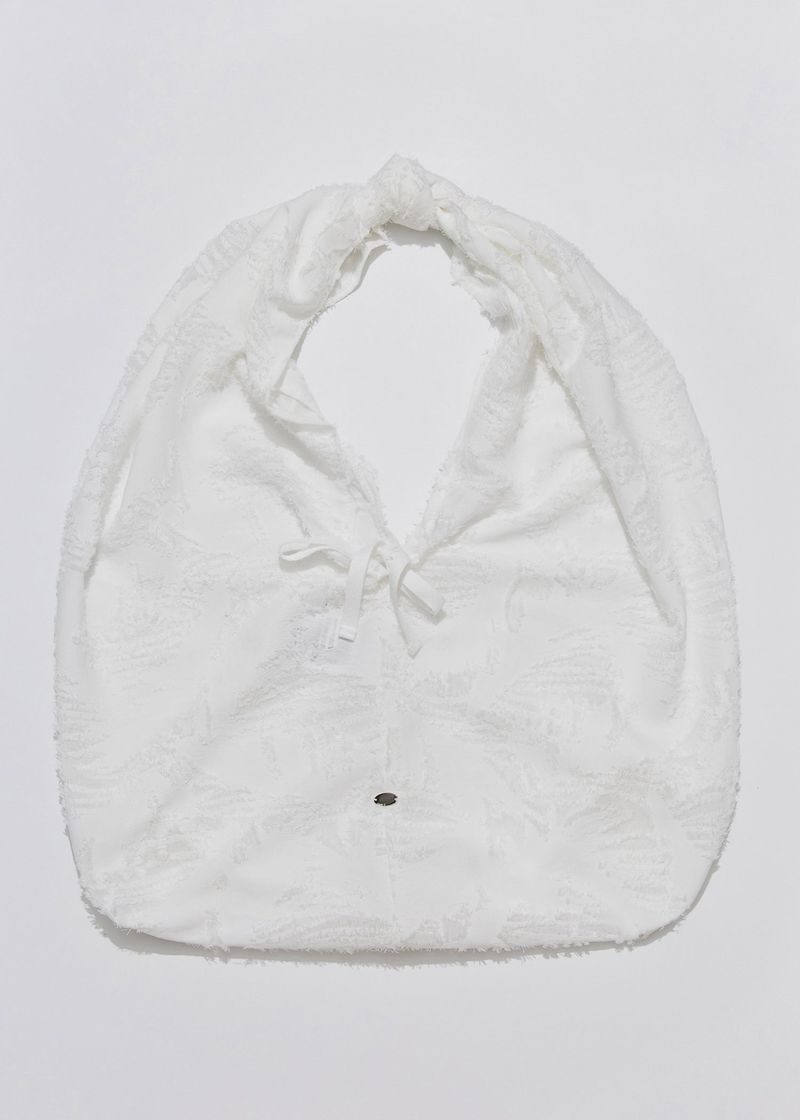 Knot Lace Shoulder Bag_White