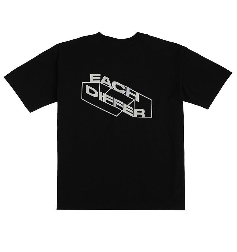 REFLECTIVE OVER SIZE T-SHIRT_BLACK