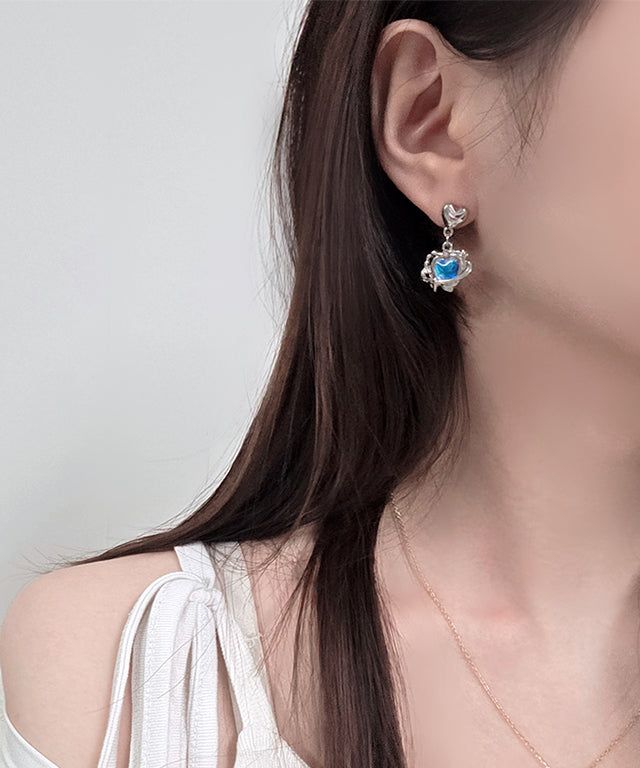 Aurora Heart Planet Earrings