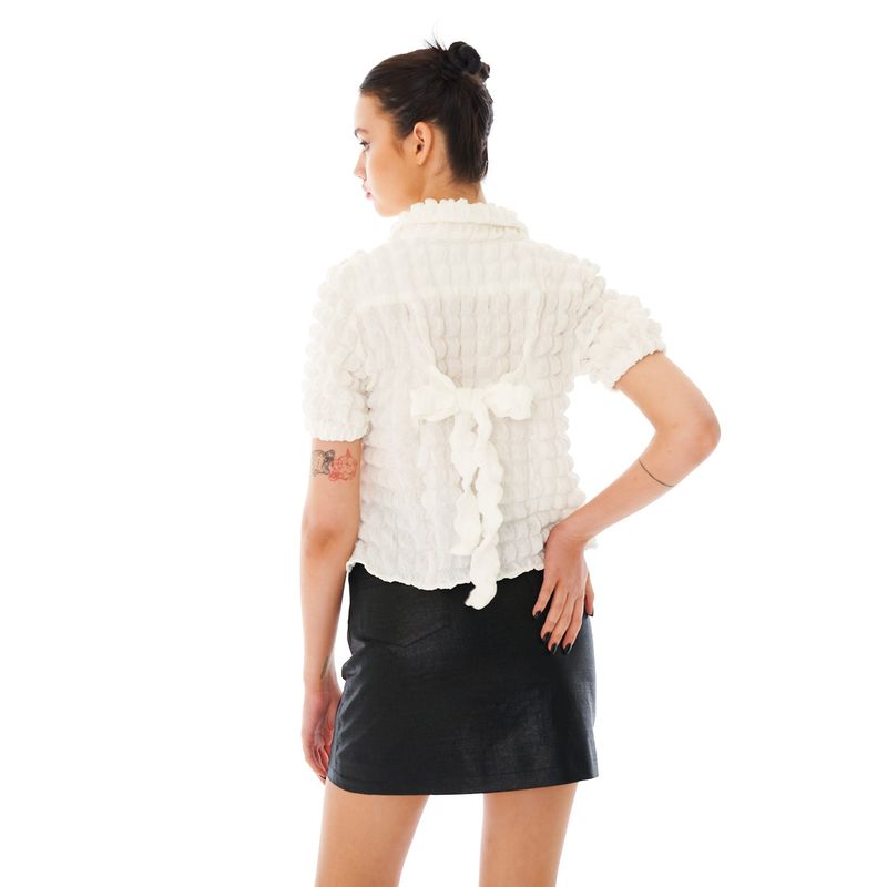OTHER-worldly（アザーワールドリー）の「Back Ribbon Shirt [White]（Tops）」