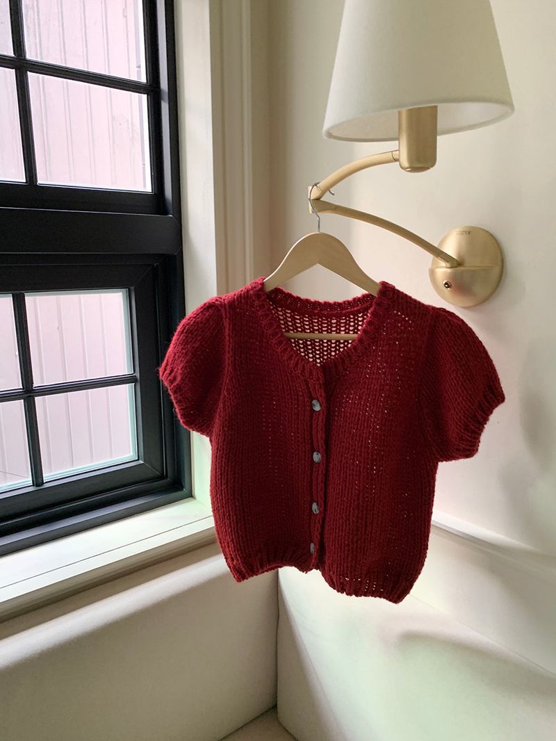 [MADE] LoHeart Puff Mini Cardigan