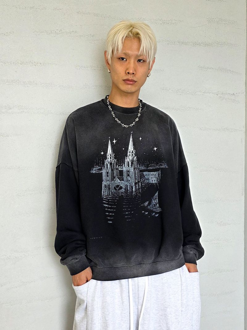 VENTIQUE Castle sweatshirt 2color
