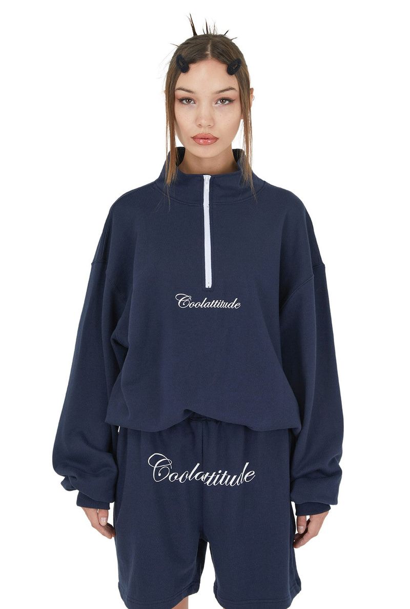 [IPT001-7] COOL ATTITUDE COTTON SHORTS NAVY