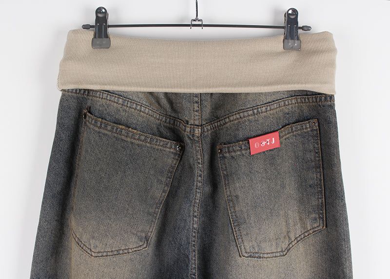 RIB FOLDING VINTAGE DENIM