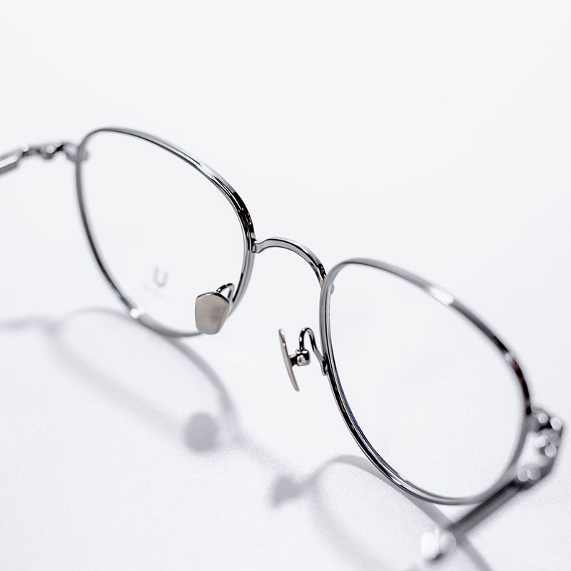 Knouun Round titanium glasses CODE. 102. F Gray