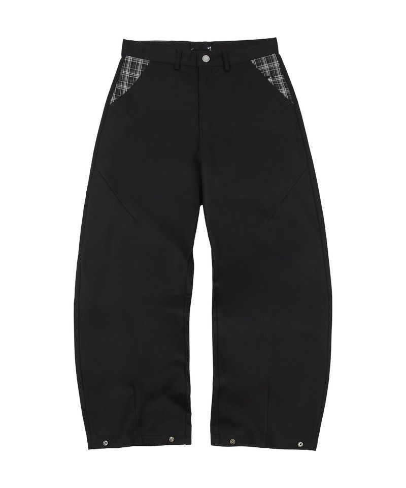  Symbol Logo Stripe Denim Pants Black