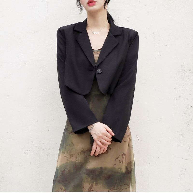 sheave single cropped jacket