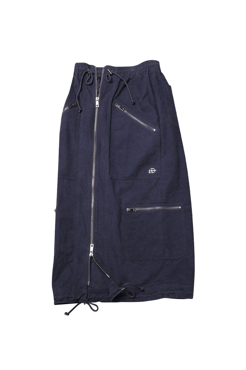 WASHED 2WAY ZIP SKIRT_PURPLE BLUE