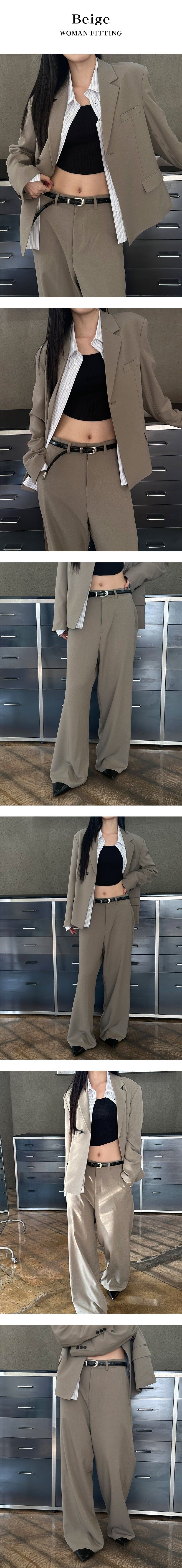 [Unisex] Half double short blazer(2color)