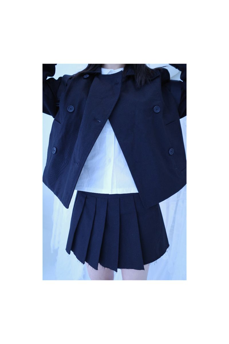 High neck double set up (3color) -Jacket
