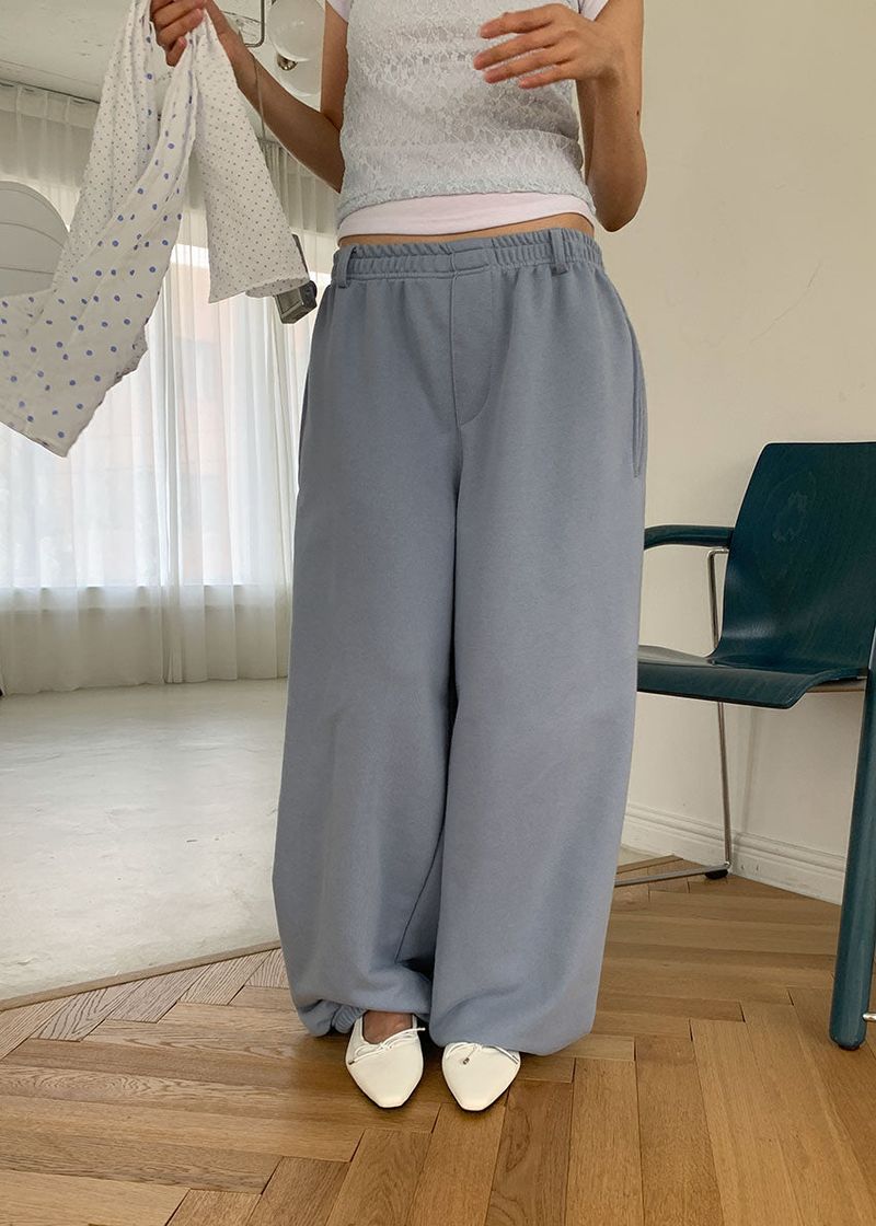 (UNISEX) BELTED SWEAT PANTS (3color)