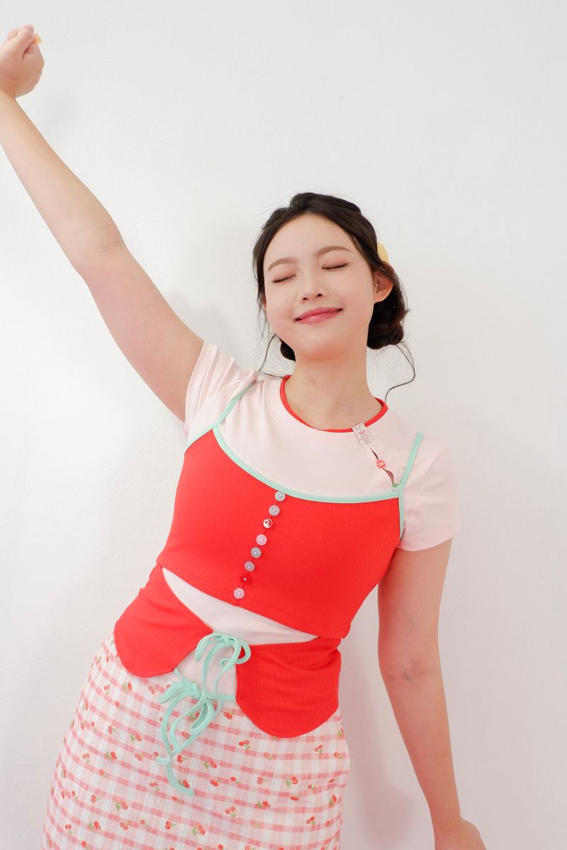 Double Scoop Camisole  (Red)