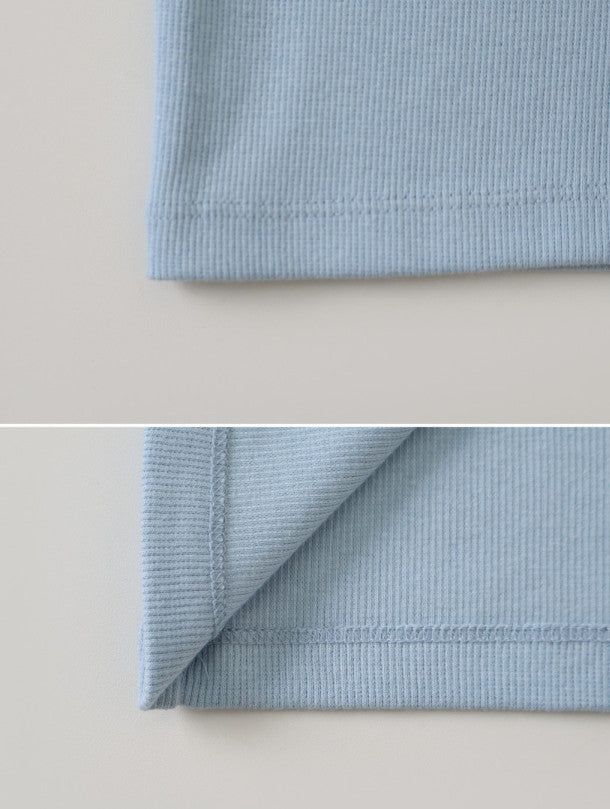 ND Basic Rib Crop Short Sleeve T-shirt (6color)