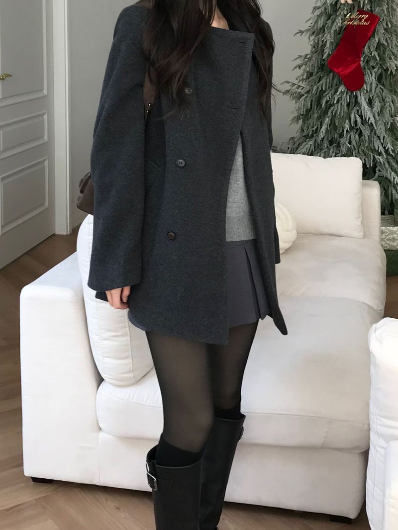Innerf Wool Half Coat (3 colors)