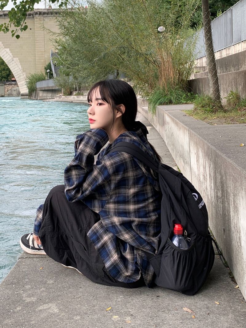 Authentic Hoodie Check Shirt 2C
