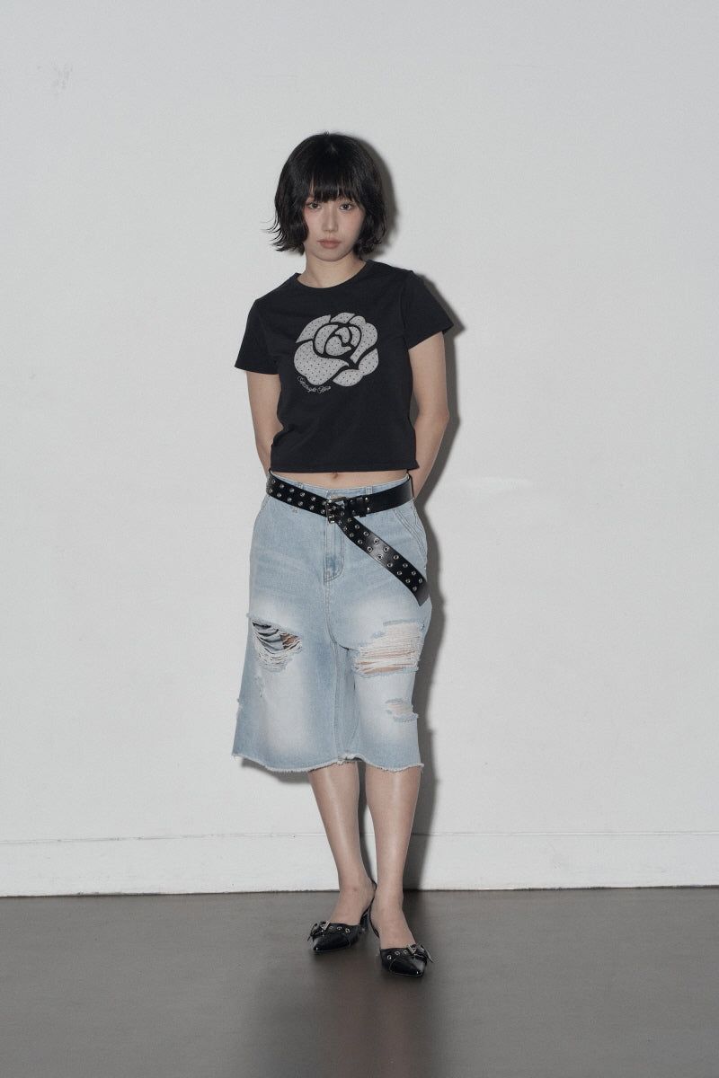 dot rose t (black)