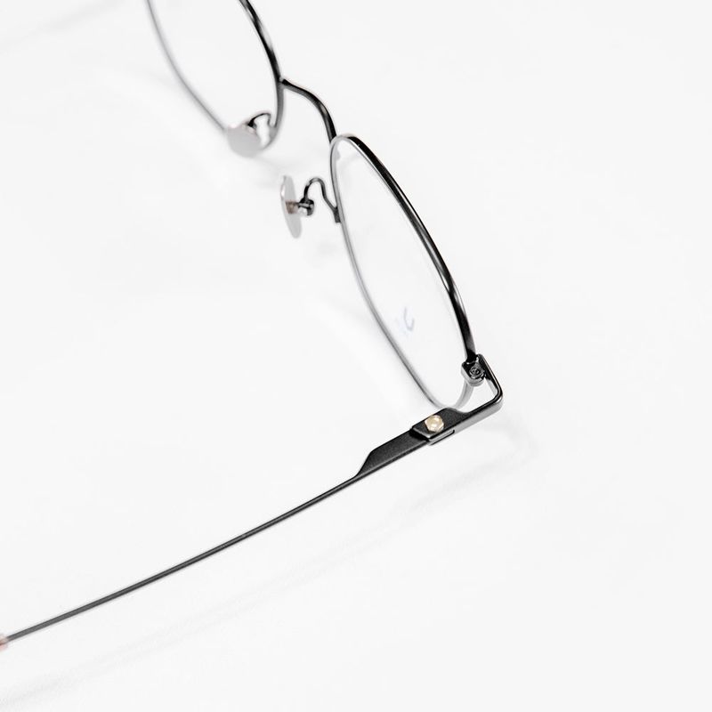 Knouun Square titanium glasses CODE. 103. C Black