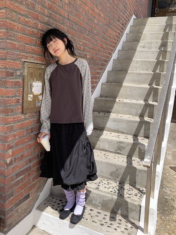 Dorian Pocket Pumpkin Balloon Midi Skirt