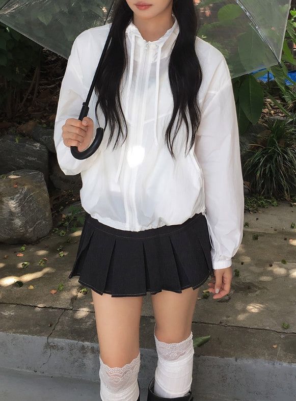 Colsin Shirring Cut Strap Windbreaker