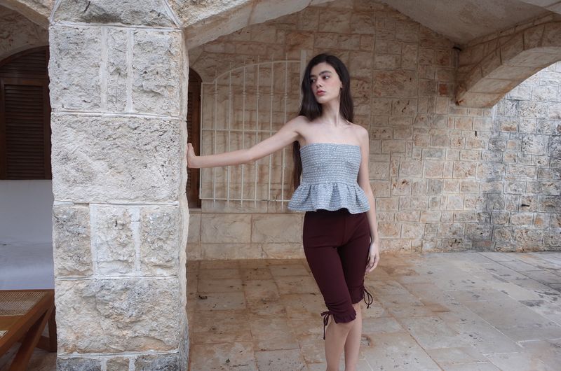 Twinkle tweed top_silver