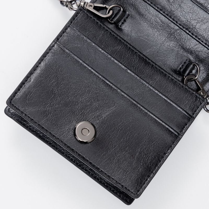 Knotted Wallet Bag (Real Leather-BK)