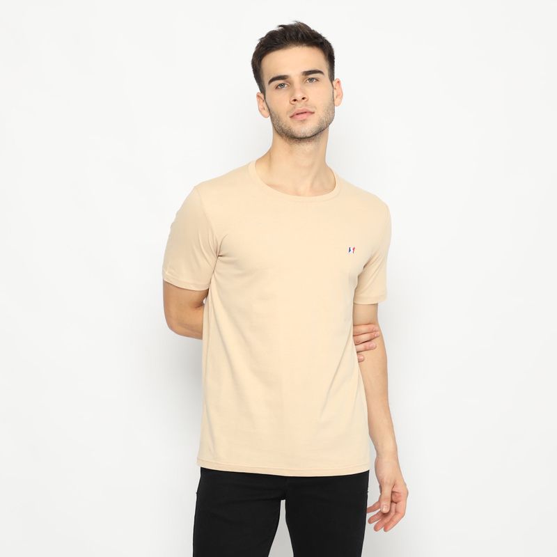 MON AKITA - Florent T-shirt Beige