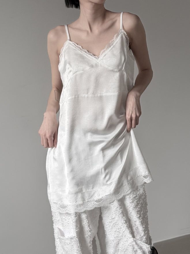 Ek Satin Lace Slip One Piece