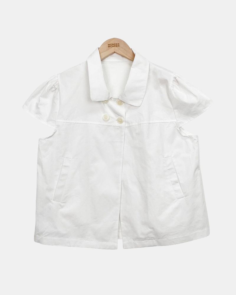Matia Double Button Short-Sleeve Blouse