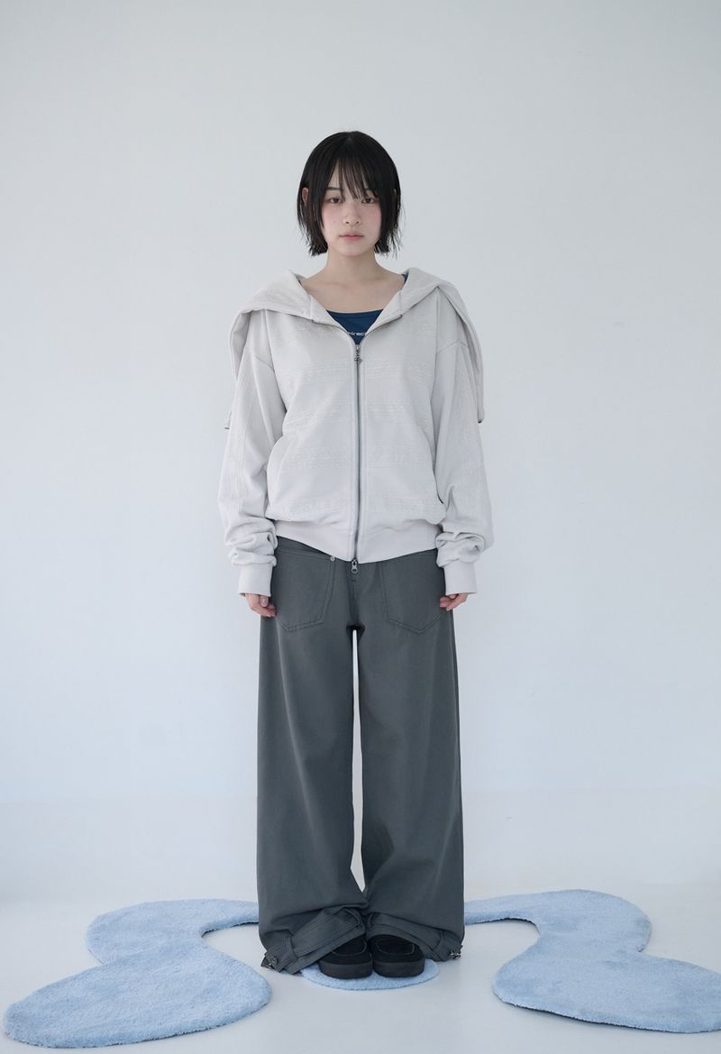 BELTED POCKET COTTON PT CHARCOAL