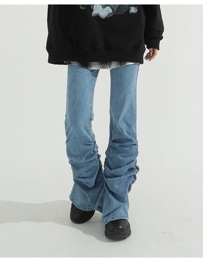 Wrinkle Slim Spandex Boots-cut Pants