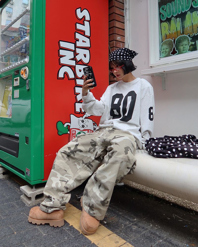 80 Number Oversized Fit Sweatshirt