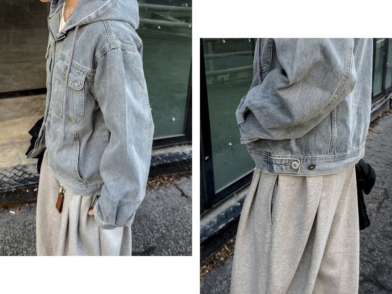 Carven Hooded Trucker Denim Jacket
