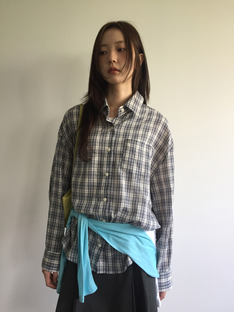 Lazy Log Check Shirt (2color)