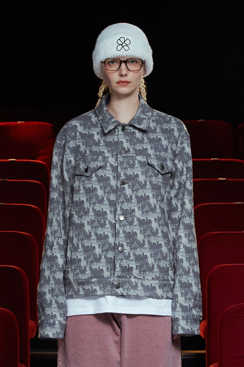 UNALLOYED(アナロイド)の「WAVE JACQUARD JACKET / GREY(Jackets/Outerwear)」