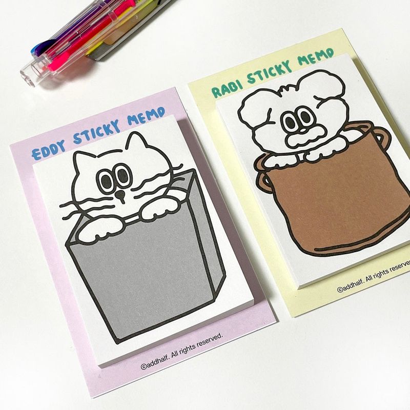 ADDHALF（アドハーフ）の「Eddy&Rabi Sticky Memo（Smartphone Accessories）」