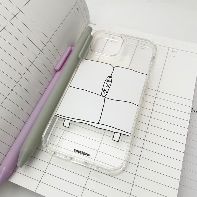 Cat stuck between sofas phone case