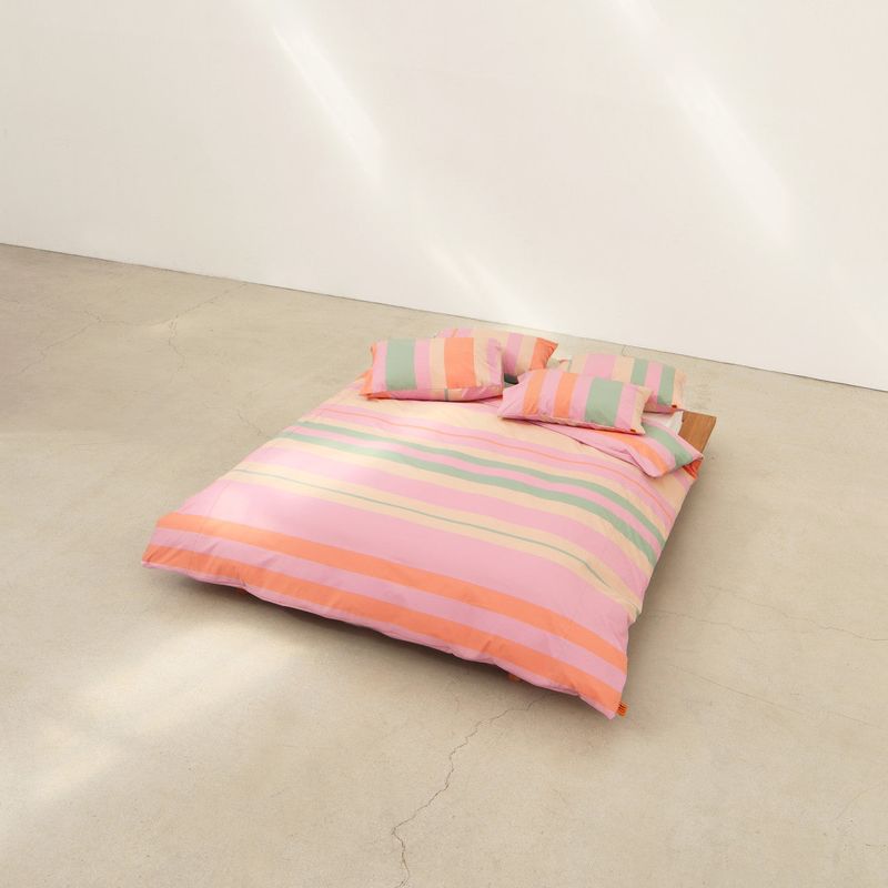 Iris pink duvet cover Qsize(200x230cm)