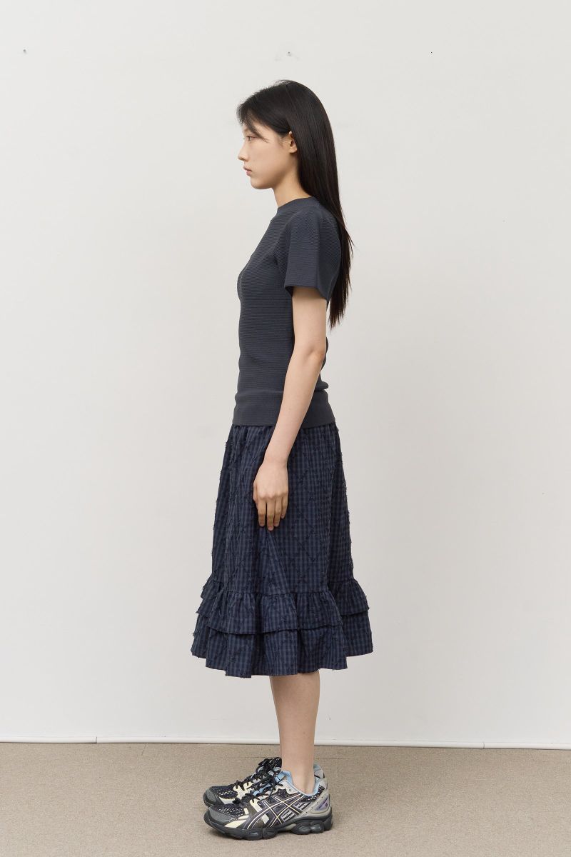 (W) Mus Checked Skirt