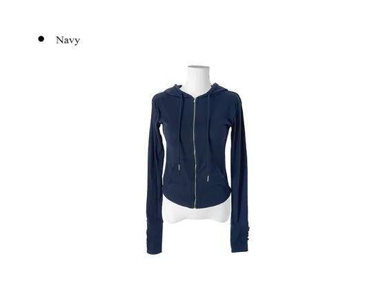 Coa Slim-Fit Button Hood Zip-Up