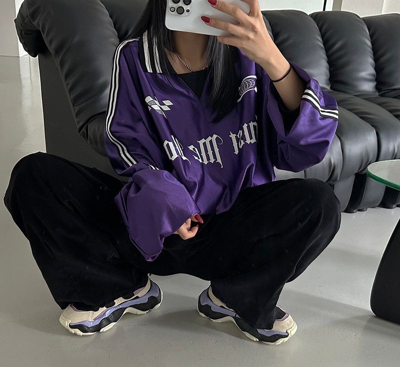 [UNISEX] Track collar biker sweatshirt