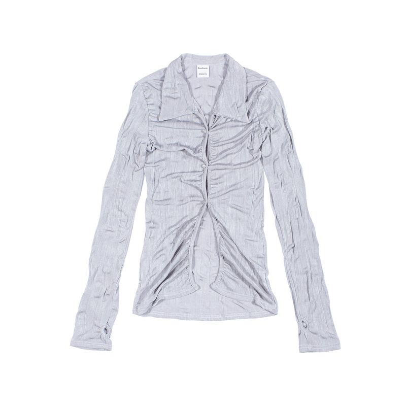 ANOTHERA(アナザーエー)の「SPANDEX SLIM SHIRT (Light Gray)(Tops)」