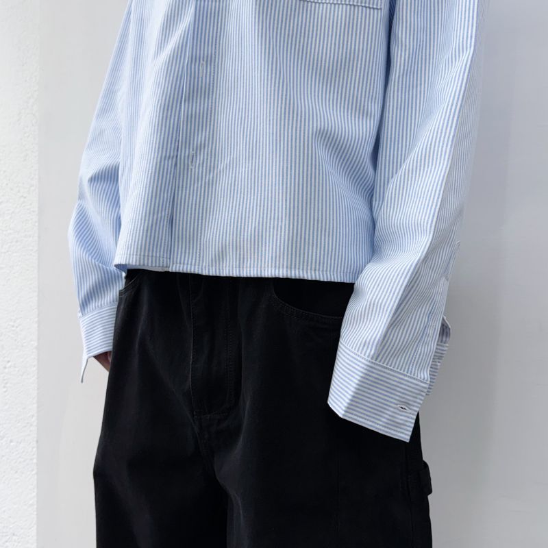 Daily Short-Length Stripe Shirt
