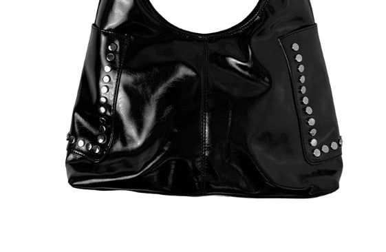 Lexi Studded Leather Bobu Shoulder Bag