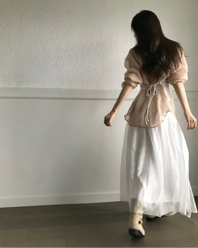 frit veil 20% chiffon shirt / blouse
